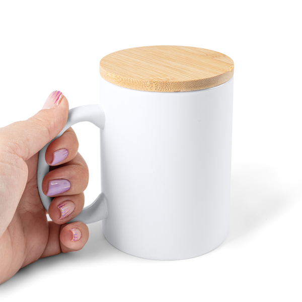 Bamboo Lid Ceramic Mug