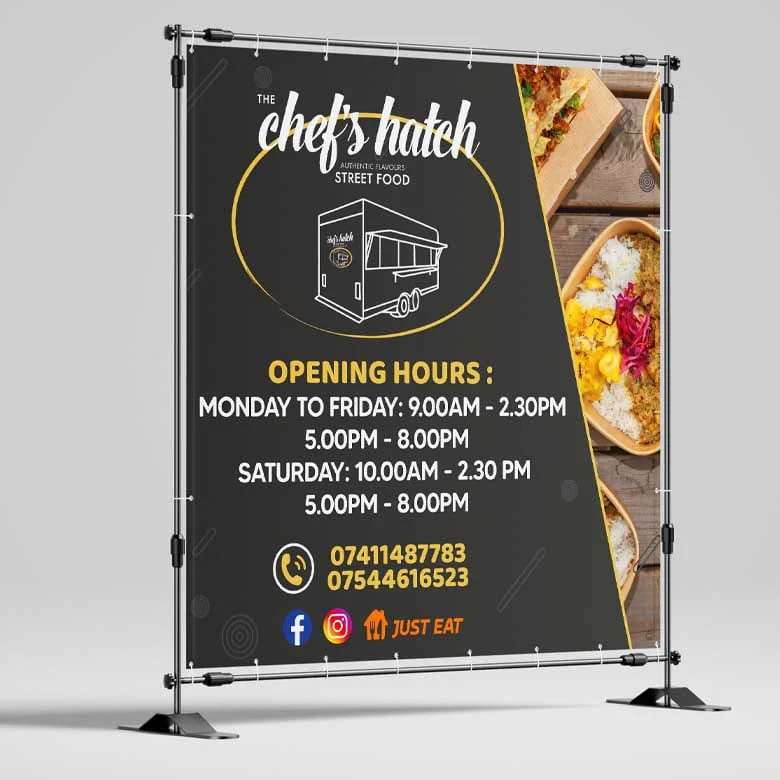 Custom printed advertising banner by PrintingX