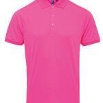 Coolcheckerp polo neonpink