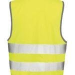 Core junior safety vest yellow back view