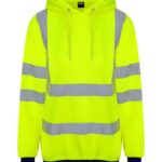 High visibility hoodie yellow