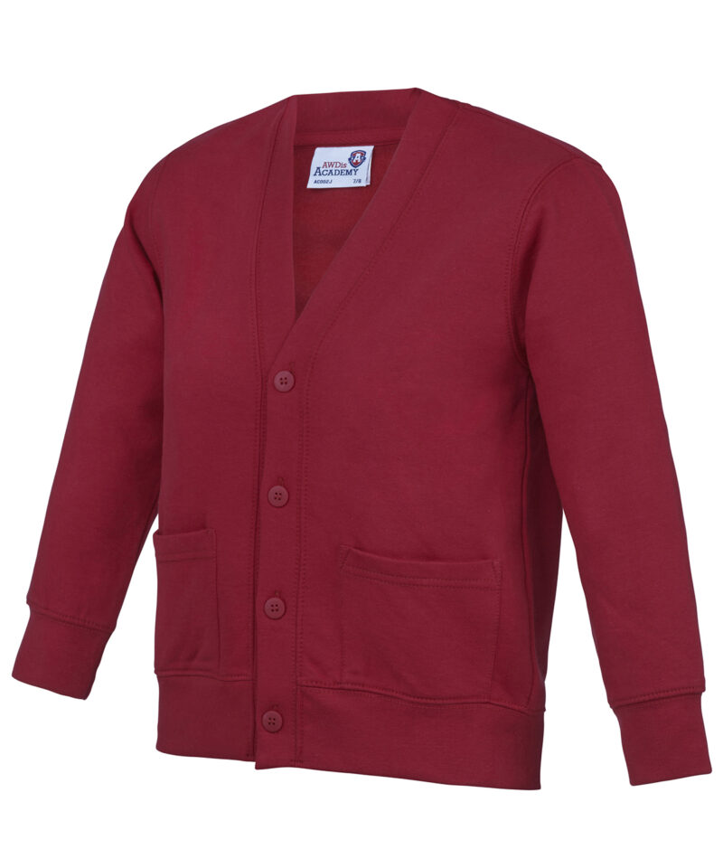 Kids Academy cardigan blood red