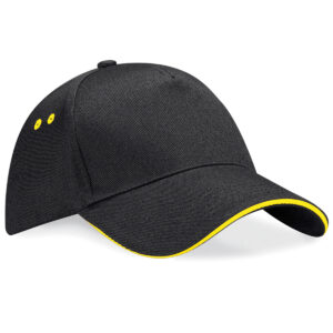 black yellow cap