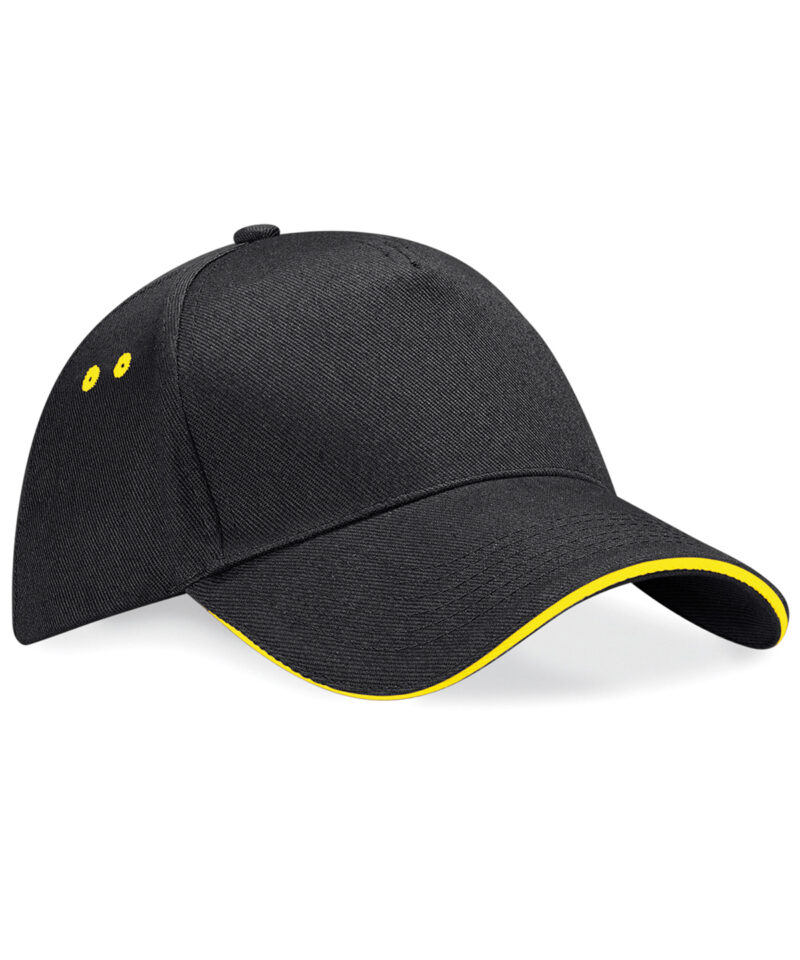 black yellow cap