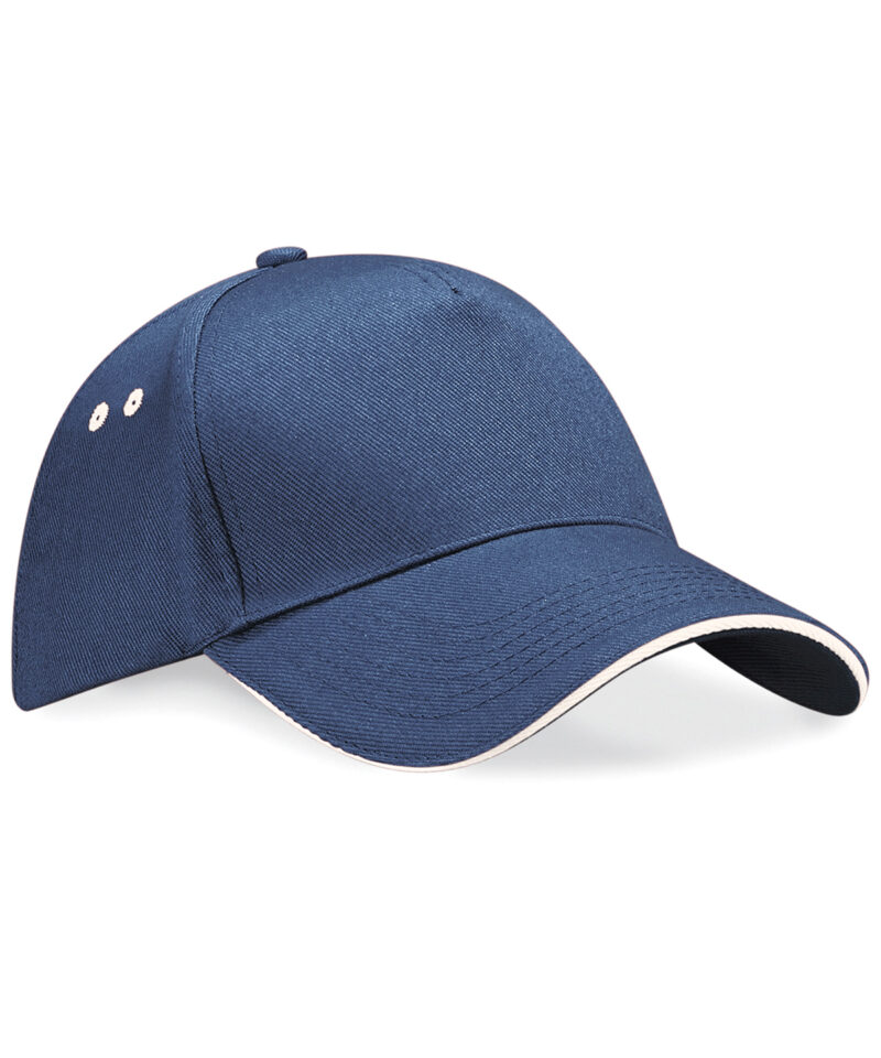 navy white cap