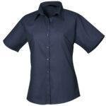 Women's Short Sleeve Poplin Blouse – view 3