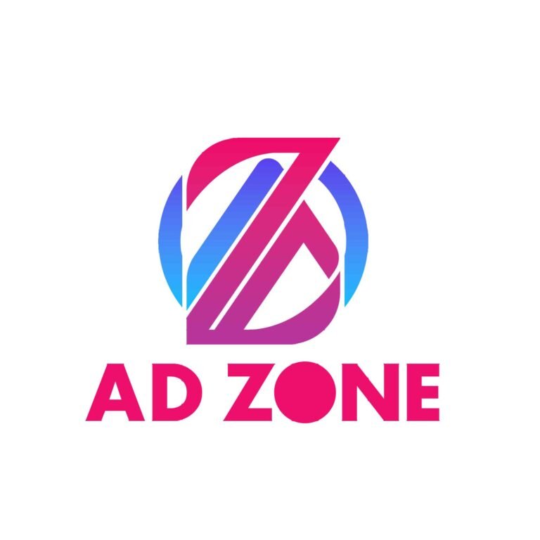 AD Zone logo as the finished full-colour design