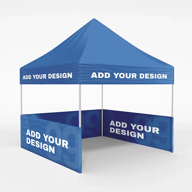 Printed gazebo counter wall