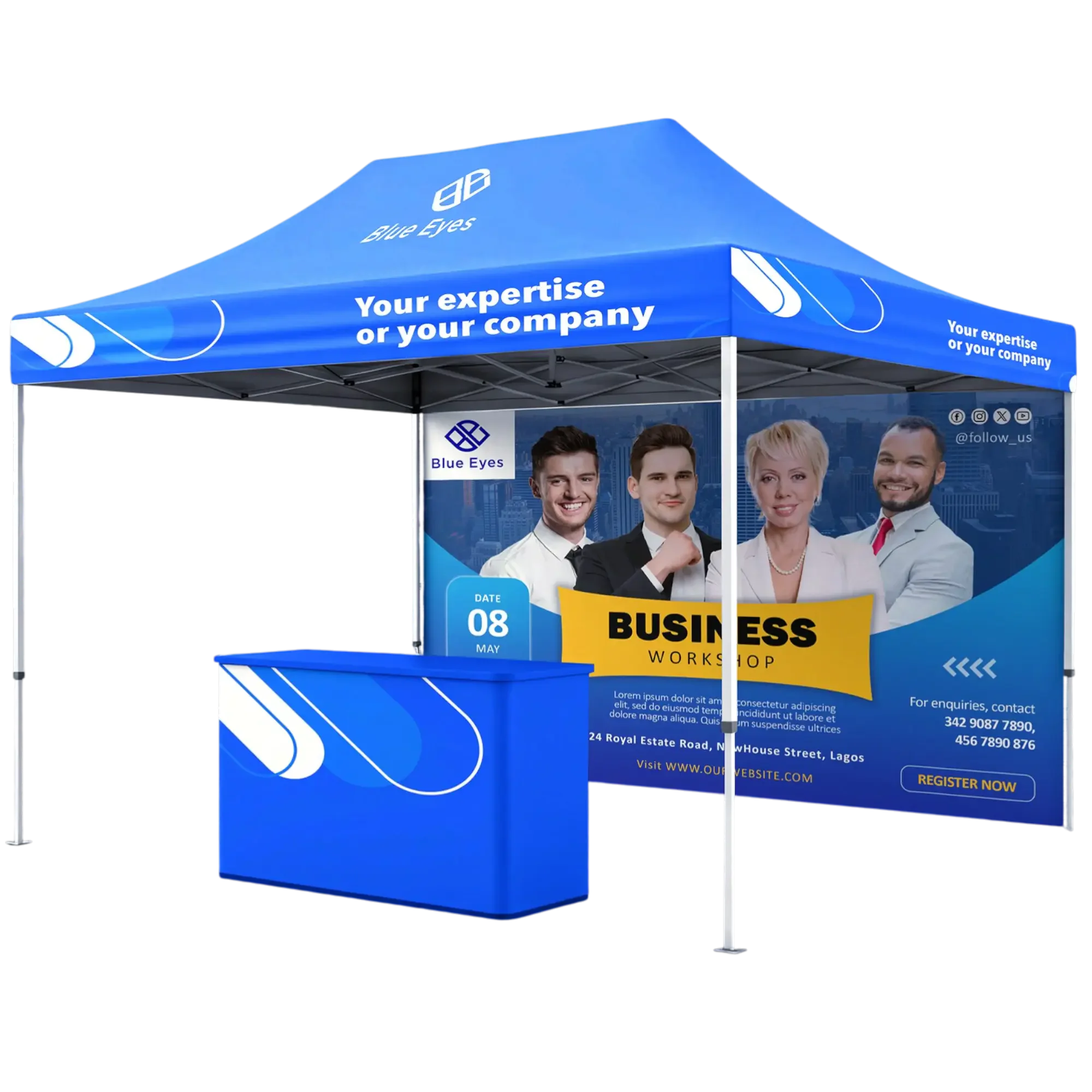 Custom printed gazebo package by PrintingX