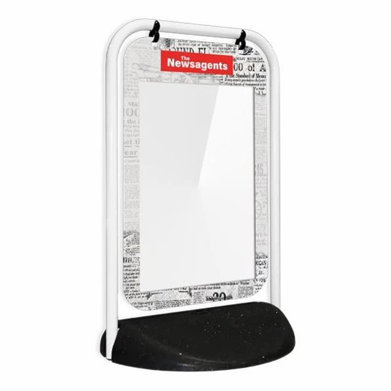 swinger_2_with_white_frame_showing_printed_poster_pocket_with_newspaper