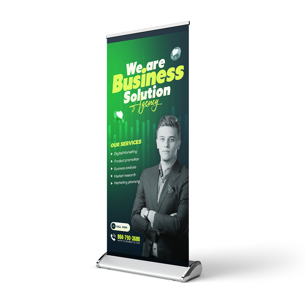 Premium roller banner display