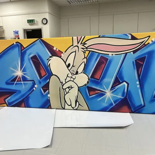 Full-colour printed graffiti art sign board