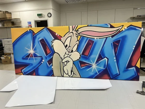 Full-colour printed graffiti art sign board