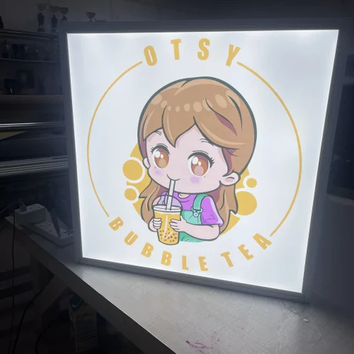 Otsy Bubble Tea illuminated light box sign by PrintingX