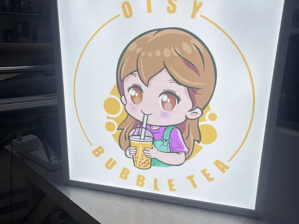 Otsy Bubble Tea illuminated light box sign by PrintingX